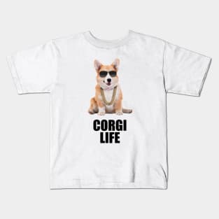 Corgi life / Thug life - Dogs lover - Pets lover - Animals lover - Like a Boss / Slay Kids T-Shirt